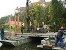 08.11.: Melker Pioniere errichten eine schwere Mehrfeldbehelfsbrücke. (Bild öffnet sich in einem neuen Fenster)