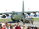Transportflugzeug C-130 Herkules. (Bild öffnet sich in einem neuen Fenster)