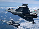 Eurofighter Typhoon und Saab S35 Draken. (Bild öffnet sich in einem neuen Fenster)