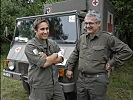 Das "Dreamteam" - Oberleutnantsarzt Dr. Kronberger mit Sohn. (Bild öffnet sich in einem neuen Fenster)