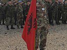 Die albanische Fahne. (Bild öffnet sich in einem neuen Fenster)