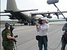 Die C-130 "Hercules" aus Österreich - ein Medienereignis. (Bild öffnet sich in einem neuen Fenster)