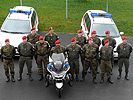 Militärpolizei und deutsche Feldjäger sorgen für die Sicherheit. (Bild öffnet sich in einem neuen Fenster)