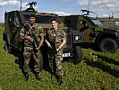 Soldaten der französischen ISTAR-Kompanie vor ihrem Gefechtsfahrzeug. (Bild öffnet sich in einem neuen Fenster)