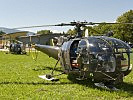 "Alouette" Notarzt-Hubschrauber des Heeres stehen... (Bild öffnet sich in einem neuen Fenster)