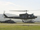 Hubschrauber beim Beginn der Übung in Langenlebarn. (Bild öffnet sich in einem neuen Fenster)