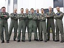 Die Crews der an der Abfangübung teilnehmenden Flugzeuge. (Bild öffnet sich in einem neuen Fenster)
