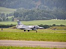 Die französische Mirage 2000 der Staffel "Cigones" Störche landet. (Bild öffnet sich in einem neuen Fenster)