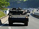Auch Schützenpanzer "Ulan" sichern die Europabrücke während der Übung. (Bild öffnet sich in einem neuen Fenster)