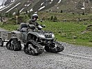 Die Sonderfahrzeuge "Quad" dienen zur Versorgung der Truppe im Gebirge. (Bild öffnet sich in einem neuen Fenster)