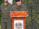 Generalleutnant Höfler bei seiner Ansprache. (Bild öffnet sich in einem neuen Fenster)