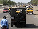 Die bewährten Geländefahrzeuge sorgen auch im Tschad für Mobilität. (Bild öffnet sich in einem neuen Fenster)