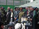 Karzai beim Pressestatement. (Bild öffnet sich in einem neuen Fenster)