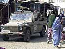Patrouillen in den Straßen Kabuls. (Bild öffnet sich in einem neuen Fenster)