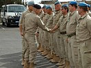 Othmar Commenda begrüßt die österreichischen Soldaten am Golan. (Bild öffnet sich in einem neuen Fenster)
