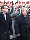 Mit Israels Verteidigungsminister Ehud Barak in Wien. (Bild &ouml;ffnet sich in einem neuen Fenster)