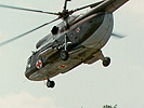 Ein Hubschrauber der Jugoslawische Volksarmee über Bad Radkersburg. (Bild öffnet sich in einem neuen Fenster)