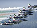 One of the highlights: The Frecce tricolori squadron of Italy. (Image opens in new window)