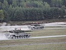 The tanks during an exercise at Grafenwoehr Training Area. (Image opens in new window)