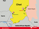 The EUFOR mission in Chad. The Austrian contingent is based at Abéché. (Image opens in new window)