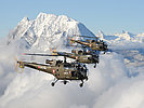 Drei "Alouette" III Hubschrauber auf dem Weg nach Bosnien und Herzegowina. (Bild öffnet sich in einem neuen Fenster)