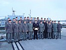 Der 18.Generalstabslehrgang mit dem Kapitän der Fregatte "Hessen". (Bild öffnet sich in einem neuen Fenster)