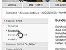 Ein Screenshot zeigt das Unterme&uuml; der Website