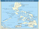 Die Lage der Südphilippinischen Inseln Basilan und Jolo.