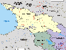 Konfliktzonen im Südkaukasus.