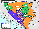 Die Kantone der bosnisch-kroatischen Föderation.
