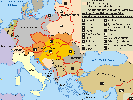 Die Aufteilung Zentraleuropas vor/nach dem Ersten Weltkrieg.