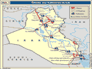 Ölfelder und Raffinerien im Irak.