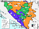 Bosnien-Herzegowina - Ethnische Verteilung 1996.