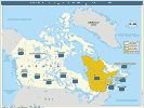 Kanada: Anteil der Französisch sprechenden Bevölkerung nach Provinzen.