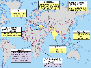 Einsatzgebiete japanischer UN-Kontingente.
