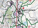 Topografische Ausgabe mit Wanderwegen