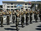 Die Militärmusik Kärnten eröffnete die Roadshow mit einem Platzkonzert. (Bild öffnet sich in einem neuen Fenster)