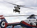 Die deutsche CH-53 im Landeanflug. (Bild öffnet sich in einem neuen Fenster)