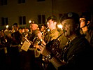 Die Militärmusik Burgenland spielt den Zapfenstreich. (Bild öffnet sich in einem neuen Fenster)