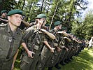 Der Ehrenzug des Jägerbataillons 17 aus Straß. (Bild öffnet sich in einem neuen Fenster)