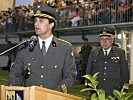 Militärkurat Michael Lattinger bei seiner Rede. (Bild öffnet sich in einem neuen Fenster)