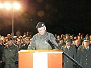 Militärkommandant Brigadier Zöllner bei der Begrüßungsansprache. (Bild öffnet sich in einem neuen Fenster)