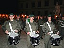 Die Trommlergruppe der Militärmusik Steiermark mit einer Solovorführung. (Bild öffnet sich in einem neuen Fenster)