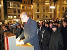 Landtagspräsident Wescheider hält die Festansprache. (Bild öffnet sich in einem neuen Fenster)