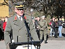Militärkommandant Zöllner bei seinen Ausführungen. (Bild öffnet sich in einem neuen Fenster)