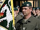 Ein Unteroffizier mit der Insignie des Militärkommandos Steiermark. (Bild öffnet sich in einem neuen Fenster)