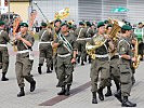 ...die Militärmusik Steiermark bei der Vorführung des "military tattoo". (Bild öffnet sich in einem neuen Fenster)