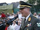 Der Militärkommandant Brigadier Heinz Zöllner bei seiner Festansprache. (Bild öffnet sich in einem neuen Fenster)