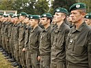 Soldaten des Jägerbataillons17 beim Festakt. (Bild öffnet sich in einem neuen Fenster)