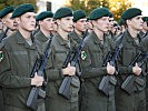Das grüne Barett die Soldaten des Jägerbataillons 18 aus St. Michael... (Bild öffnet sich in einem neuen Fenster)